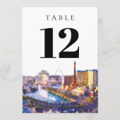 Invitation Las Vegas Nevada Watercolor Table Number (Dos)