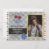 Invitation Las Vegas Photo Casino Dice Party Anniversaire (Devant)