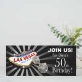 Invitation Las Vegas Starburst 50e Anniversaire noir argent (Debout devant)