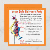 Invitation Las Vegas Thème Halloween Costume Party (Devant / Derrière)