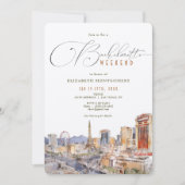 Invitation LAS VEGAS Travel Bachelorette Itinéraire (Devant)