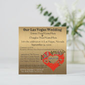 Invitation Las Vegas Wedding Gold (Debout devant)