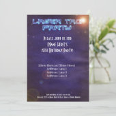 Invitation laser bleu et violet (Debout devant)