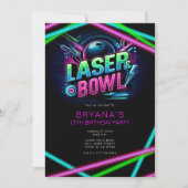Invitation Laser & Bowl Laser Tag Bowl Anniversaire (Devant)
