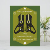 Invitation Laser Tag Party (Debout devant)