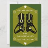 Invitation Laser Tag Party (Devant)