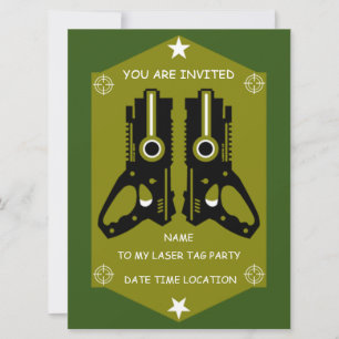 Invitation Laser Tag Party