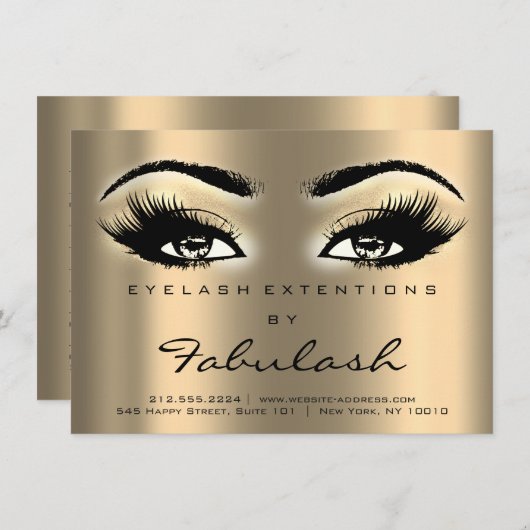 Invitation Lash Extension Instructions de post-soins Sepia Go (Devant / Derrière)