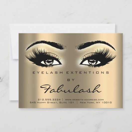 Invitation Lash Extension Instructions de post-soins Sepia Go (Devant)