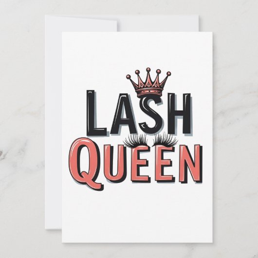 Invitation Lash Queen Funny Oye Lashes Se Comforment (Devant)