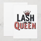 Invitation Lash Queen Funny Oye Lashes Se Comforment (Devant / Derrière)