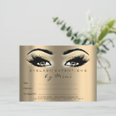 Invitation Lashes Gold Sepia maquillage Artiste certificat ca (Debout devant)
