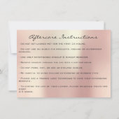 Invitation Lashes Prolongation Instructions d'après-soins Ros (Dos)