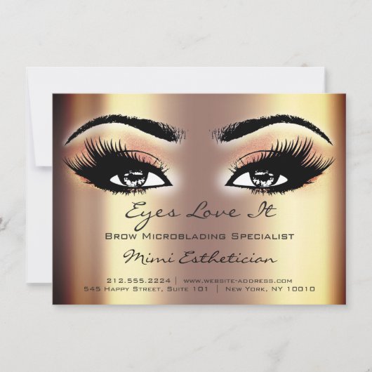 Invitation Lashes Prolongation Instructions de post-soins Gol (Devant)