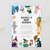 Invitation L'Assistant du Baby shower de caractères Oz (Devant / Derrière)