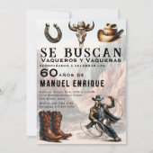 Invitation Lasso Vaquero Espagnol Occidental Cowboy 60e anniv (Devant)