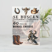 Invitation Lasso Vaquero Espagnol Occidental Cowboy 60e anniv (Debout devant)