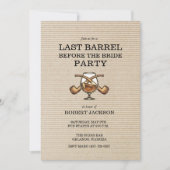 Invitation Last Barrel Before the Bride Bachelor Party (Devant)