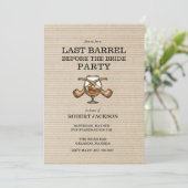 Invitation Last Barrel Before the Bride Bachelor Party (Debout devant)