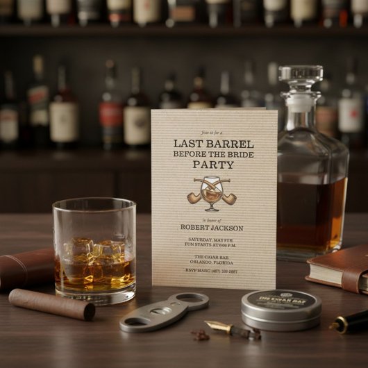 Invitation Last Barrel Before the Bride Bachelor Party