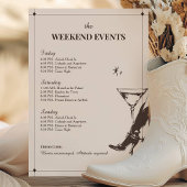 Invitation Last Rodeo Bachelorette Weekend Itinerary