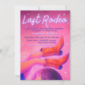 Invitation Last Rodeo - Disco Cowgirl Bachelorette Weekend (Devant)