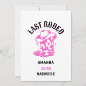Invitation last rodeo pink cowgirl (Devant)