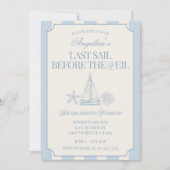 Invitation Last Sail Before The Veil Bachelorette Itinerary & (Devant)