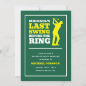 Invitation Last Swing Before the Ring Bachelor Party Invite (Devant)