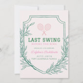 Invitation Last Swing Before the Ring Tennis Bachelorette (Devant)