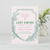 Invitation Last Swing Before the Ring Tennis Bachelorette (Debout devant)