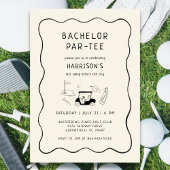 Invitation Last Swing Golf Theme Bachelor Party Hand Drawn 