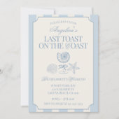 Invitation Last Toast on the Coast Bachelorette Itinerary and (Devant)