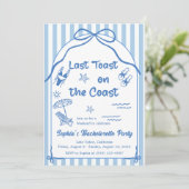 Invitation Last Toast On The Coast Bachelorette Weekend (Debout devant)