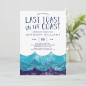 Invitation Last Toast on the Coast │Ocean Bachelor Party (Debout devant)