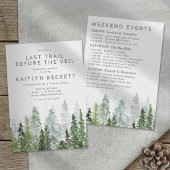 Invitation Last Trail Camping Bachelorette Weekend Itinerary