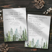 Invitation Last Trail Camping Bachelorette Weekend Itinerary