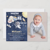 Invitation L'Astronaut Espace Premier Voyage Autour Du Soleil (Devant)