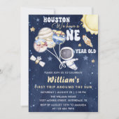 Invitation L'Astronaut Espace Premier Voyage Autour Du Soleil (Devant)