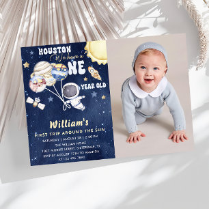 Invitation L'Astronaut Espace Premier Voyage Autour Du Soleil