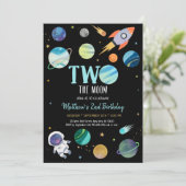 Invitation L'astronaute bleu dans l'espace extra-atmosphériqu (Debout devant)