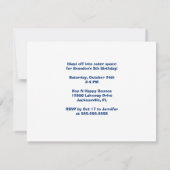 Invitation L'astronaute cool Boy Espace Externe Parti Anniver (Dos)