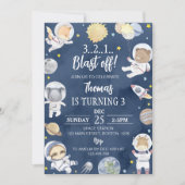 Invitation L'astronaute de l'espace extra-atmosphérique au la (Devant)