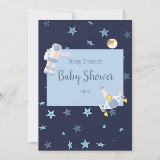 Invitation L'astronaute de l'espace extra-atmosphérique qui e (Dos)