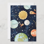 Invitation L'astronaute de l'espace extra-atmosphérique s'éte (Dos)