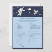 Invitation L'astronaute de l'espace extra-atmosphérique sur v (Devant)