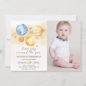 Invitation L'Astronaute Espace Premier Voyage Autour Du Solei (Devant)