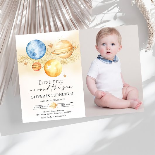 Invitation L'Astronaute Espace Premier Voyage Autour Du Solei
