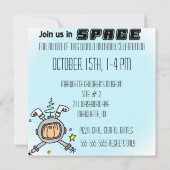 Invitation L'astronaute fait sur commande soufflent des (Dos)