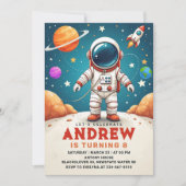 Invitation L'astronaute Galaxy Space Anniversaire (Devant)
